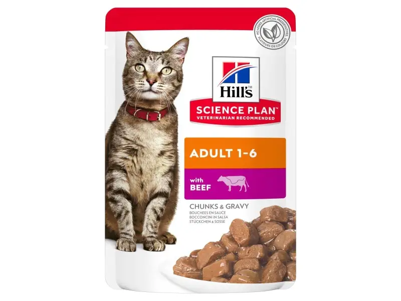 Hill's SP Adult ėdalas katėms su jautiena 12×85g