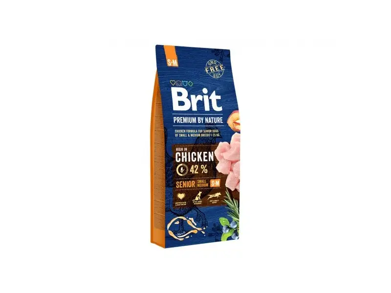 Brit Premium By Nature Senior S/M sausas pašaras šunims