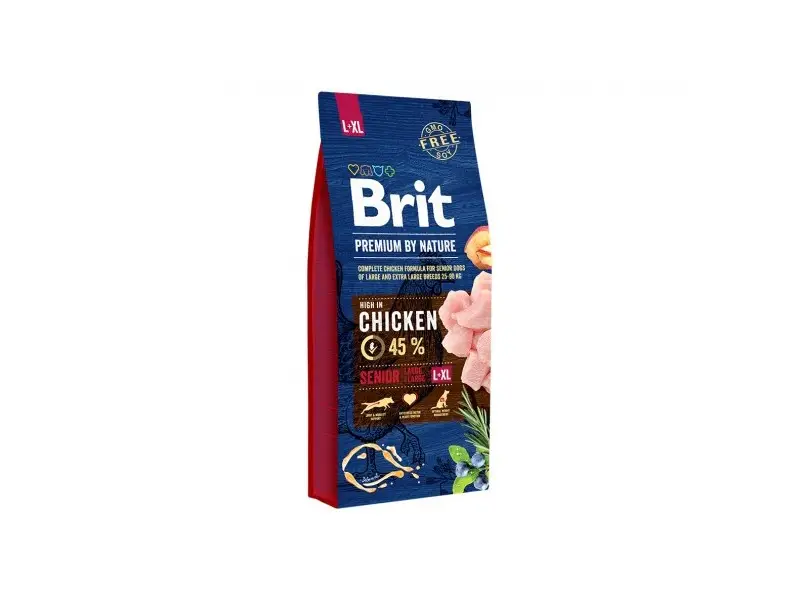 Brit Premium By Nature Senior L/XL sausas pašaras šunims 15kg