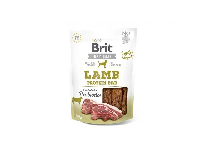 Brit Jerky Lamb Protein Bar skanėstas šunims 80g