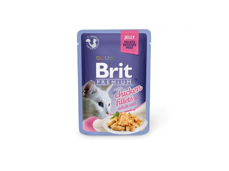 Brit Premium Cat Delicate kons. katėms maiš. Chicken in Jelly 85g