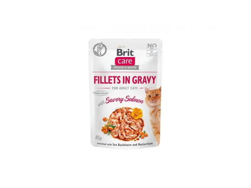 Brit Care Cat kons. katėms maiš. Fillets in Gravy Salmon 85 g