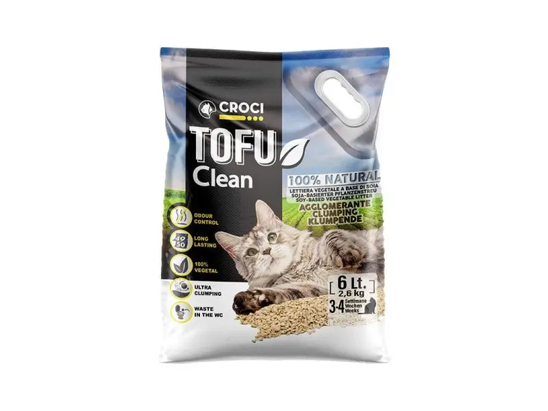 CROCI TOFU CLEAN Ekologiškas Kraikas Katėms 6l 2.6kg