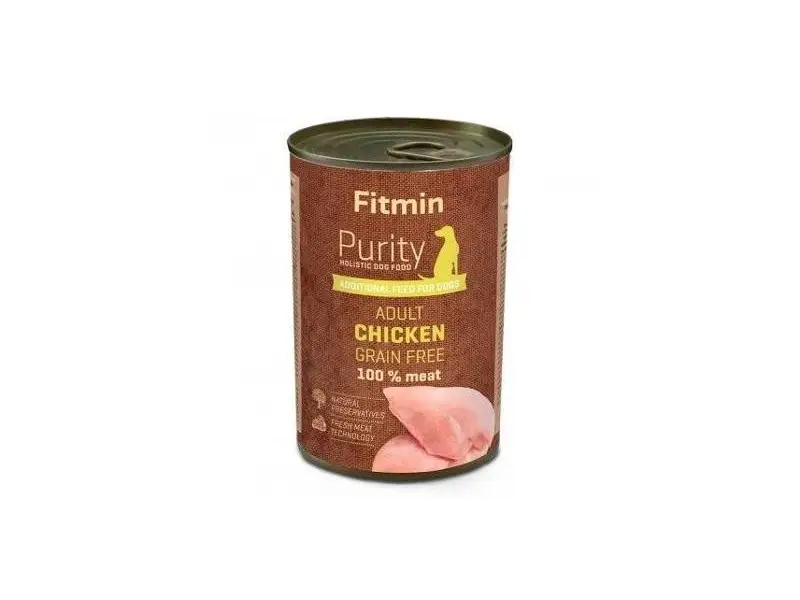 FITMIN Dog Purity Tin Chicken konservuotas pašaras šunims 400g