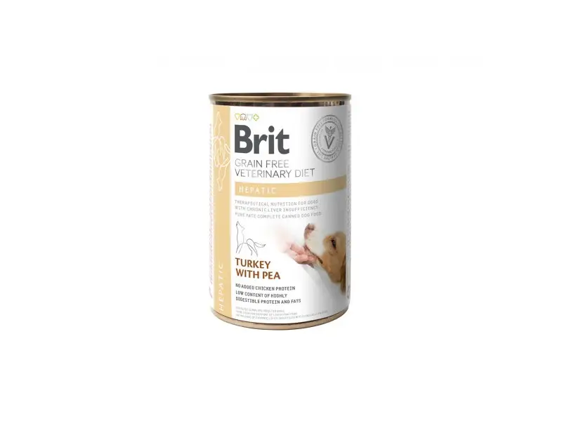 Brit Grain Free Veterinary Diets Hepatic dietinis konservuotas pašaras šunims  400g