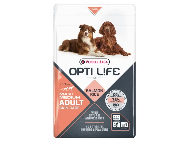 VERSELE-LAGA Opti Life Adult Skin Care Medium&Maxi Sausas pašaras šunims 20kg