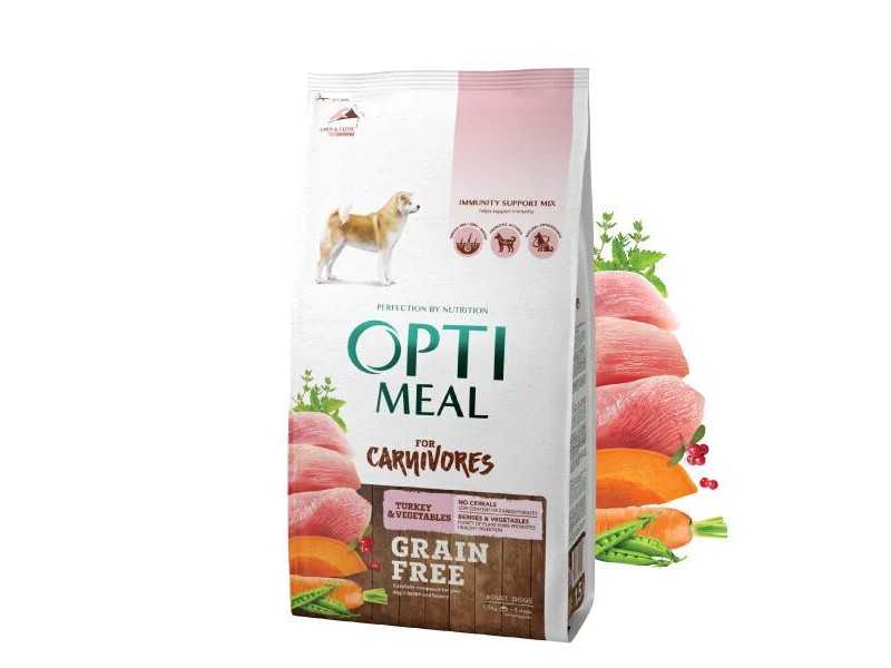 OPTIMEAL™ Visavertis sausas maistas be grūdų visų veislių suaugusiems šunims su kalakutiena ir daržovėmis