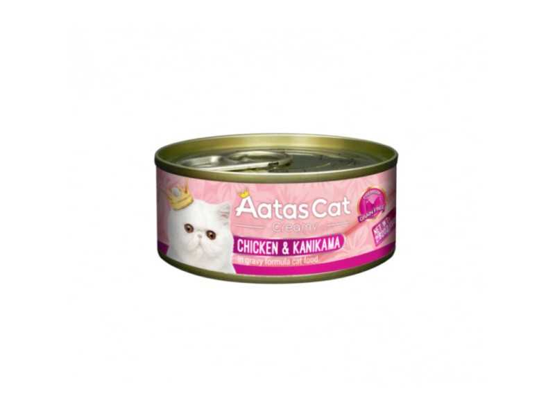 Aatas Cat Creamy konservas katėms Chicken&Kanikama 80g N10