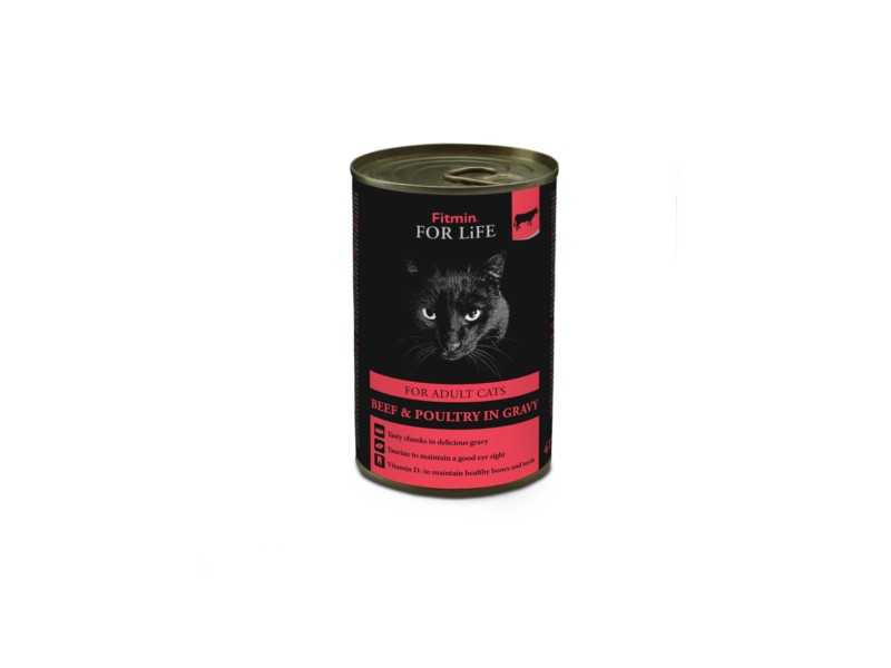 FITMIN FOR LIFE ADULT BEEF & POULTRY KONSERVAI 415 G