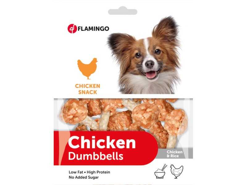 FLAMINGO Chick'n Snack Chicken&Rice Dumbbell Skanėstai šunims 150g N2