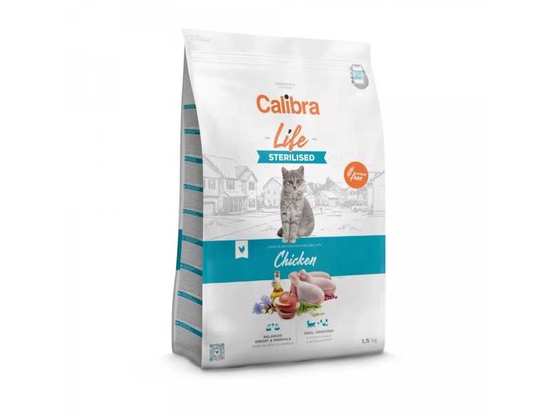 CALIBRA CAT LIFE Sterilised Chicken Sausas pašaras katėms