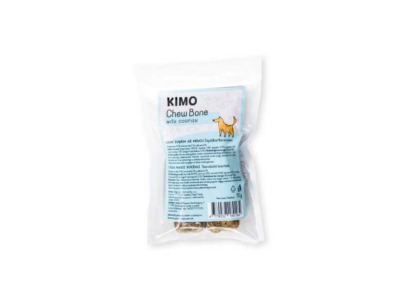 KIMO Chew Bone with Codfish skanėstas – kaulas šunims su menke 70g