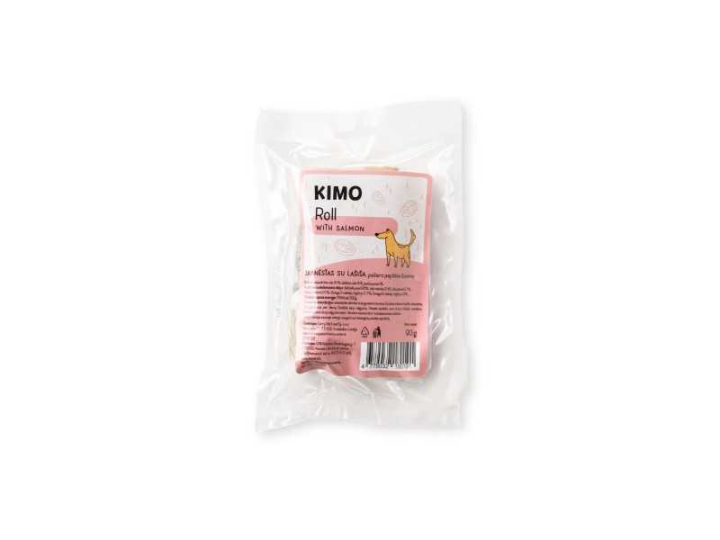 KIMO Roll with Salmon skanėstas – kaulas šunims su lašiša 90g