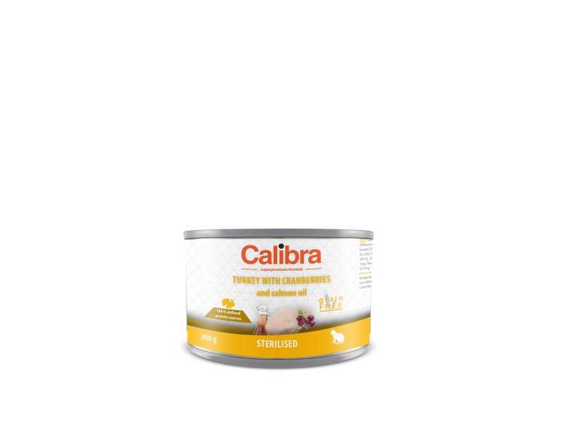 CALIBRA GRAIN FREE Cat Can (Superpremium) Adult Sterilised with Cranberries Konservuotas pašaras katėms 200 g 6vnt