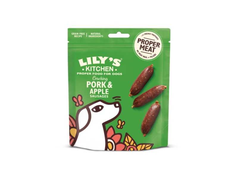 LILY'S KICHEN Lily’s Kitchen Cracking Pork & Apple Sausages Skanėstai šunims 70g