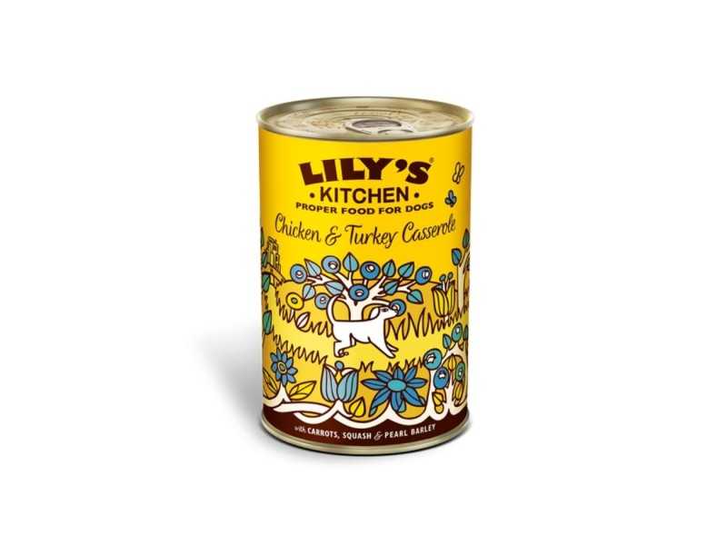 LILY'S KICHEN Dog Chicken & Turkey Casserole Konservuotas pašaras šunims 400g N6