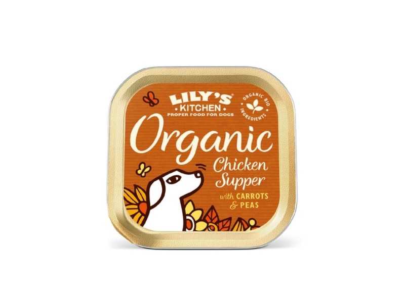 LILY'S KICHEN Dog Organic Chicken Supper Konservuotas pašaras šunims 150g