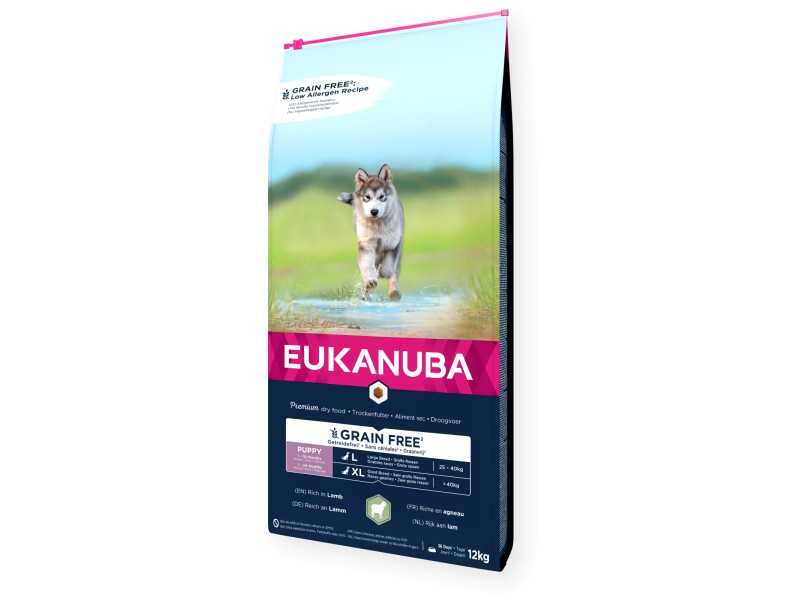 EUKANUBA Grain Free Puppy Large breed Lamb Sausas pašaras šuniukams 3 kg