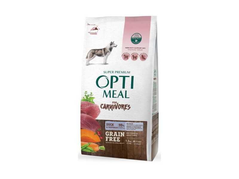 Optimeal Grain free sausas pašaras su antiena ir daržovėmis šunims