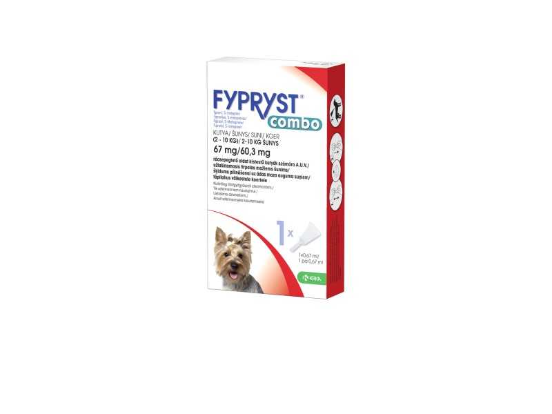 Fypryst Combo 67 mg/60,3 mg - užlašinamas tirpalas šunims ( 2 - 10kg )