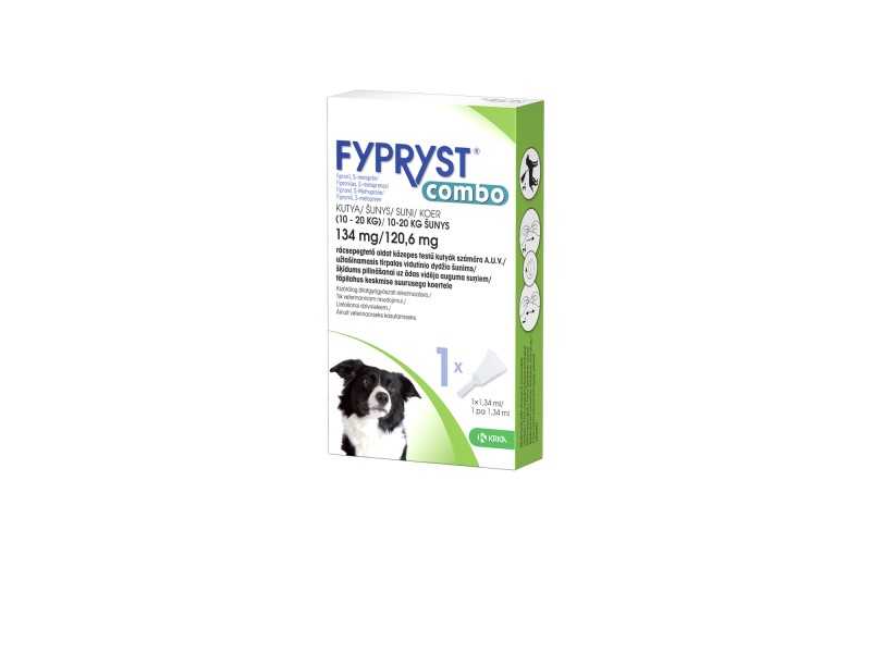 FYPRYST COMBO 1,34 ml, užlašinamasis tirpalas vidutinio dydžio šunims (10-20kg)