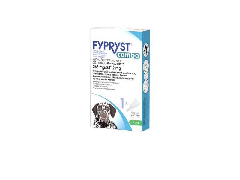 FYPRYST Combo 268 mg/241,2 mg užlašinamasis tirpalas dideliems šunims (20-40kg)