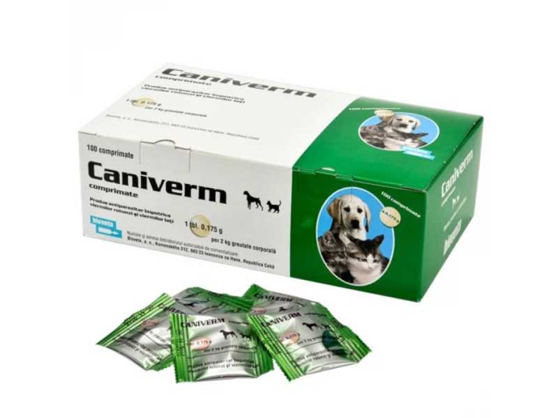 CANIVERM tabletės nuo kirminų šunims ir katėms